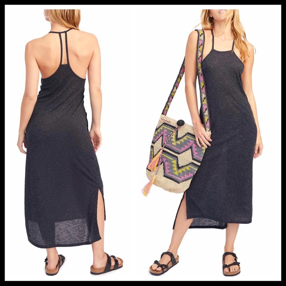 FREE PEOPLE BOHO MAXI MIDI TANK SUN SLIP DRESS A2C - Picture 4 of 16
